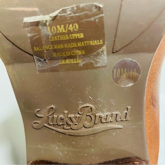 SOLD-Lucky Brand Rollie Boots Leather Equestrian Brown Riding Tall Boots Size 10 - Picture 14 of 16